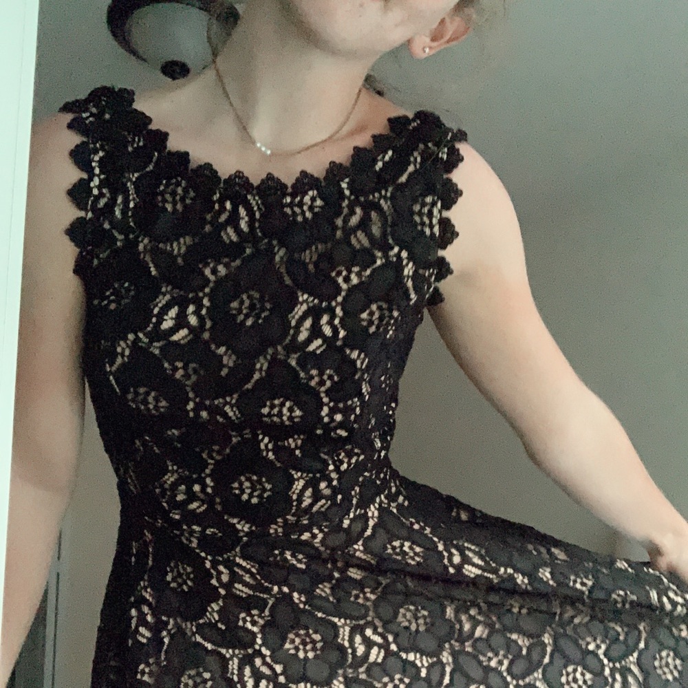 Black lace dress